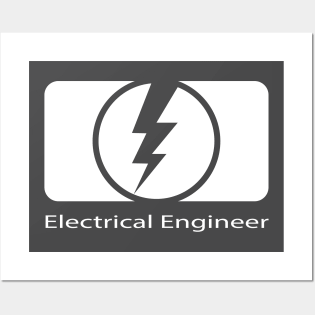 electrical engineer, electric engineering t, logo, design Wall Art by PrisDesign99